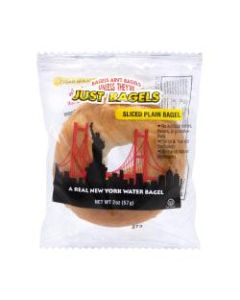 Just Bagels Individually Wrapped Mini Bagels, Plain, 2 Oz, Pack Of 60 Bagels