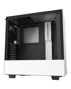NZXT Compact Mid-Tower Case with Tempered Glass - Mid-tower - Matte White - Hot Dip Galvanized Steel, Tempered Glass - 6 x Bay - 2 x 4.72in x Fan(s) Installed