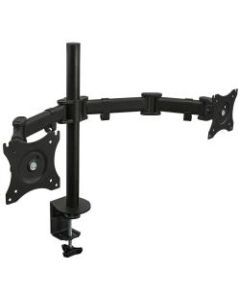 Mount-It MI-1752 Dual Monitor Desk Mount For 13 - 27in Monitors, 17-1/4inH x 34inW x 5-1/2inD, Black