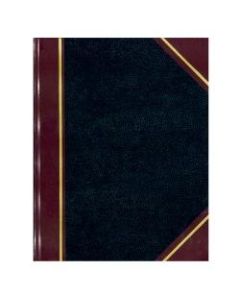 National Brand 50% Recycled Black Texhide Record Book With Margin, 8 3/8in x 10 3/8in, 300 Pages