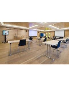 Peerless-AV SmartMount S560M Height-Adjustable Metal Flat-Panel Cart, 68 7/16inH x 35inW x 29inD, Black
