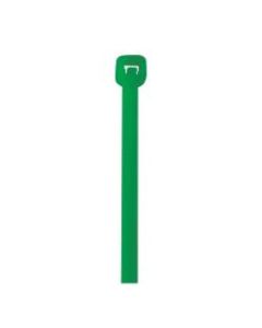 Office Depot Brand Colored Cable Ties, 50 Lb, 14in, Green, Case Of 1,000 Ties