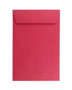 JAM Paper Open-End 6in x 9in Envelopes, Gummed Closure, Red, Pack Of 100 Envelopes