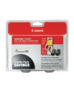 Canon PG-40/CL-41 ChromaLife 100 Black/Color Ink Cartridges & 50 Sheets Of Glossy Photo Paper (0615B009)