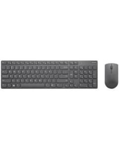 Lenovo Professional Ultraslim Wireless Combo Keyboard and Mouse- US English - USB Type A Wireless RF English (US) - USB Type A Wireless RF 3200 dpi - AAA - Compatible with PC, Windows