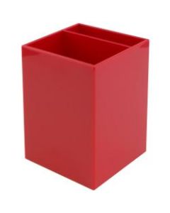 JAM Paper Pen Holder, 3-7/8inH x 2-3/4inW x 2-3/4inD, Red