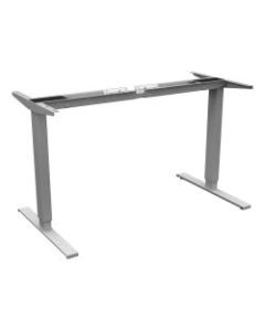 Lorell Quadro Workstation Sit-to-Stand 2-Tier Base, Silver