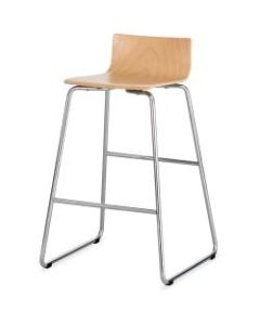 Safco Bosk Stool, Beech/Chrome