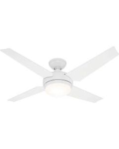 Hunter 52in 3-Speed Sonic with Light Ceiling Fan, 14.5inH, White