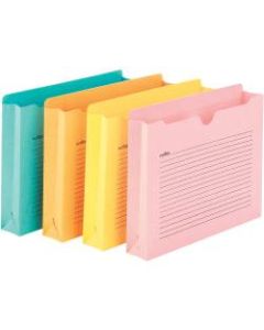 Smead Notes File Jackets, 2in Expansion, Letter Size, 8 1/2in x 11in, Assorted Colors, Pack Of 12 File Jackets