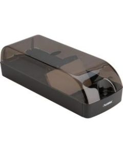 Lorell Desktop Card File - 650 Card Capacity - Black, Smoke