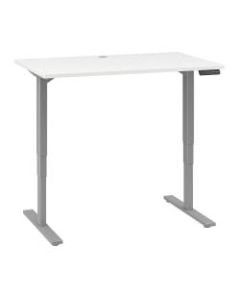 Bush Business Furniture Move 80 Series 48inW x 30inD Height Adjustable Standing Desk, White/Cool Gray Metallic, Standard Delivery