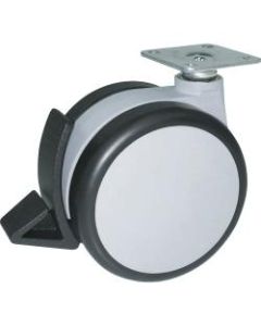 Master Mfg. Co Gemini Heavy-Duty Chair Mat Casters - 3in Dia., 1-1/2in x 1-1/2in Plate, 220 lbs./Caster, 4/Set, 2 Brakes