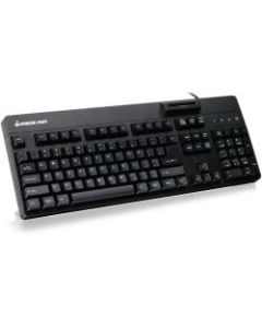 IOGEAR Integrated Keyboard/CAC Reader - Cable Connectivity - USB 2.0 Type A Interface - 104 Key - Desktop Computer, Notebook - Windows, Mac OS, PC - TAA Compliant