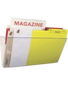 Storex Stacking Letter Size Wall Pocket, 7inH x 13inW x 4inD, Clear