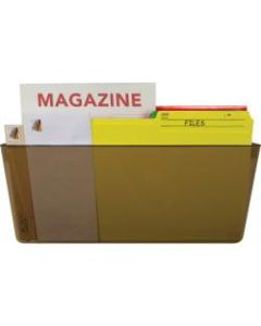 Storex Stacking Wall Pocket - 1 Pocket(s) - 7in Height x 4in Width13in Length - Stackable - Smoke - Plastic - 1 Each