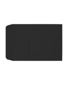 LUX #9 1/2 Open-End Window Envelopes, Top Left Window, Self-Adhesive, Midnight Black, Pack Of 500