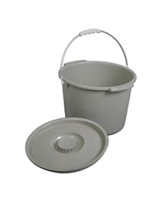 Medline Commode Buckets, Gray, Case Of 6