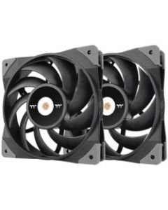 Thermaltake ToughFan 12 High Static Pressure Radiator Fan (2 Fan Pack) - 2 Pack - 4.72in Maximum Fan Diameter - 436.5 gal/min Maximum Airflow - 2000 rpm - 22.3 dB(A) Noise - Hydraulic Bearing - 4-pin PWM - Rubber, Metal, Steel - 2 pc(s) - 4.6 Year Life