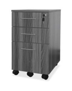 Mayline Medina Gray Laminate BBF Mobile Pedestal - 3-Drawer - 18in x 15.5in x 26.8in - 3 x Box Drawer(s), File Drawer(s) - Material: Steel - Finish: Gray, Laminate