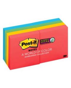 Post-it Super Sticky Notes, 1-7/8in x 1-7/8in, Marrakesh, Pack Of 8 Pads
