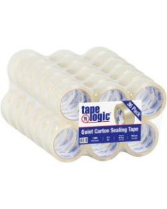 Tape Logic Quiet Carton-Sealing Tape, 3in Core, 3.1-Mil, 2in x 55 Yd., Clear, Pack Of 36