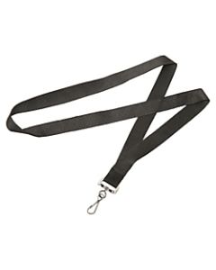 SKILCRAFT Lanyard With J-Hook, 36in, Black, Pack Of 12 (AbilityOne 8455-01-645-2729)