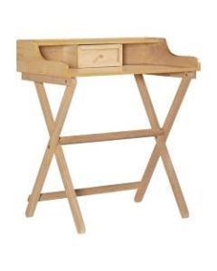 Linon Gage Folding Desk, 34-1/4inH x 30inW x 18inD, Natural