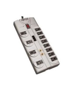 Tripp Lite Surge Protector 12 Outlet 120V RJ11 Coax 8ft Cord 2880 Joule - 12 x NEMA 5-15R - 1875 VA - 2880 J - 120 V AC Input - Phone/Fax/Modem/DSL, Coaxial Cable Line