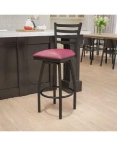 Flash Furniture Swivel Bar Stool, Burgundy