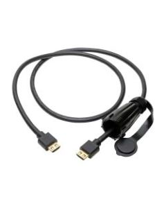 Tripp Lite HDMI Cable High-Speed IP68 Connector Industrial Ethernet M/M 3ft - First End: 1 x HDMI Male Digital Audio/Video - Second End: 1 x HDMI Male Digital Audio/Video - Supports up to 3840 x 2160 - Black