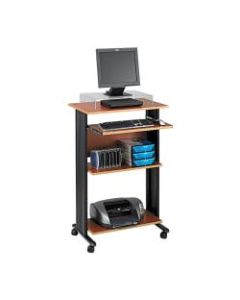 Safco Muv Fixed-Height Stand-Up Workstation, Cherry