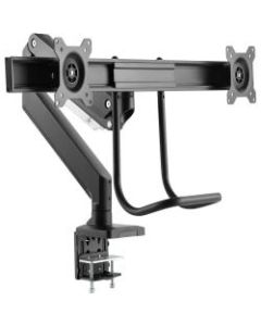 Amer Mounting Arm for Curved Screen Display, Flat Panel Display - Matte Black - 2 Display(s) Supported - 32in Screen Support - 33.07 lb Load Capacity - 75 x 75, 100 x 100 VESA Standard
