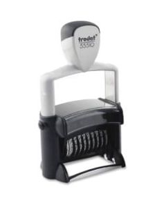 Trodat 10-Digit Self-Ink Number Stamp - Date Stamp - 10 Bands - Black - 1 Each
