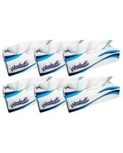 Windsoft 2-Ply Facial Tissues, White, 100 Tissues Per Box, Case Of 6 Boxes