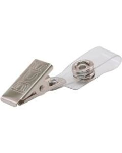 Advantus ID Badge Clip Adapter, Silver, Pack of 25
