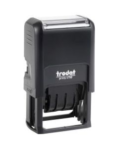 Trodat EcoPrinty 5-In-1 Date Stamp - Custom Message/Date Stamp - 10000 Impression(s) - Black - Recycled - 1 Each