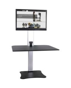 Victor High Rise DC400 Electric Single Monitor Standing Desk Workstation, Black/Silver
