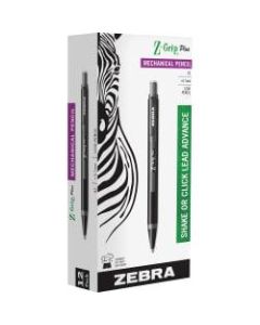 Zebra Pen Z-Grip Plus Mechanical Pencil - 0.7 mm Lead Diameter - Refillable - Black Lead - 1 Dozen