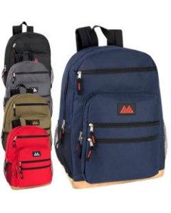 Summit Ridge Backpack With 16in Laptop Pocket, 5 Assorted Colors, Pack Of 24 Backpacks
