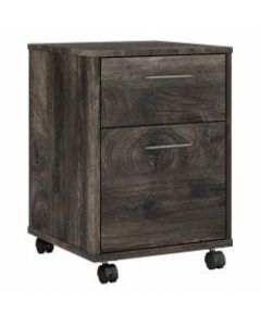 Bush Furniture Key West 2-Drawer Mobile File Cabinet, Dark Gray Hickory, Standard Delivery