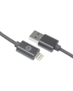 iEssentials Lightning/USB Data Transfer Cable - 10 ft Lightning/USB Data Transfer Cable for Mobile Device, Computer - First End: 1 x Lightning Male Proprietary Connector - Second End: 1 x Type A Male USB - MFI - Gray