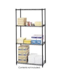 Safco Commercial Wire Shelving, Black