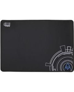 Adesso 16 x 12 Inches Gaming Mouse Pad - 0.13in x 12in x 16in Dimension - Black - Rubber, MicroFiber, Cloth - Scratch Resistant, Anti-slip, Peel Resistant