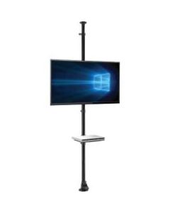 Tripp Lite Floor-to-Ceiling Mount for 32in to 65in TVs and Monitors - Height Adjustable, Shelf for A/V Source - Mounting kit (fasteners) - for TV and monitor - steel - black - screen size: 32in-65in - ceiling mountable, floor-standing