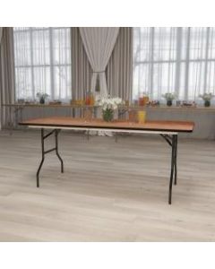 Flash Furniture Rectangular Folding Banquet Table, 30-1/4inH x 30inW x 72inD, Natural/Black