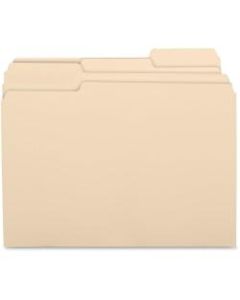 Business Source1/3-Cut Tab Folders, 3/4in Expansion, Letter Size, Manila, Box Of 100 Folders