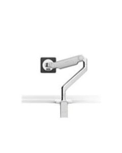 Humanscale M2.1 - Mounting kit (monitor arm, two-piece desk clamp mount) - for LCD display (adjustable arm) - polished aluminum with white trim - mounting interface: 100 x 100 mm