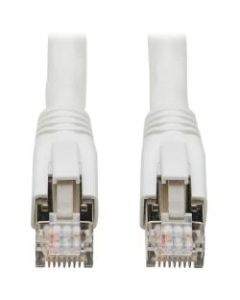 Tripp Lite Cat8 Patch Cable 25G/40G Certified Snagless M/M PoE White 25ft - 25 ft Category 8 Network Cable - Shielding - 22 AWG - White
