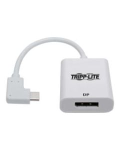 Tripp Lite Right-Angle USB C to DisplayPort 4K Adapter Cable M/F White 6in - First End: 1 x USB Type C Male Thunderbolt 3 - Second End: 1 x DisplayPort Female Digital Audio/Video - 640 MB/s - White